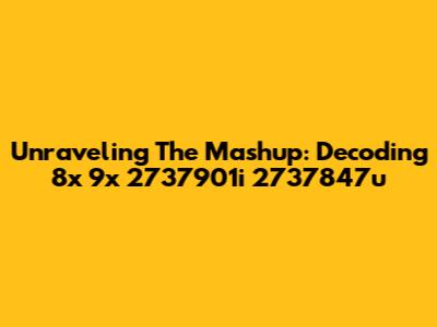 Unraveling The Mashup: Decoding 8x 9x 2737901i 2737847u