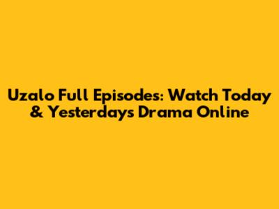 Uzalo Full Episodes: Watch Today & Yesterday's Drama Online