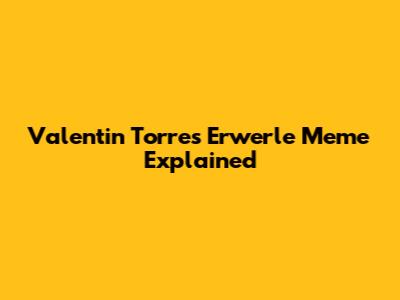 Valentin Torres Erwerle Meme Explained