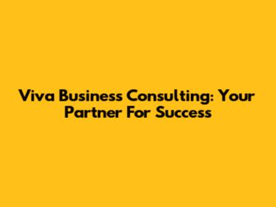 Viva Business Consulting: Your Partner For Success