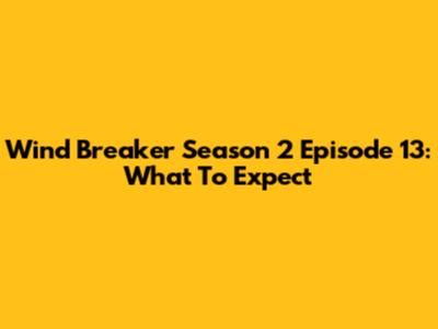 Wind Breaker Season 2 Episode 13: What To Expect