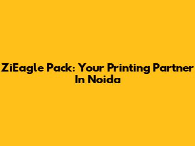 ZiEagle Pack: Your Printing Partner In Noida