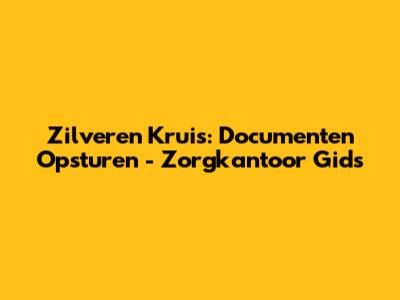 Zilveren Kruis: Documenten Opsturen - Zorgkantoor Gids