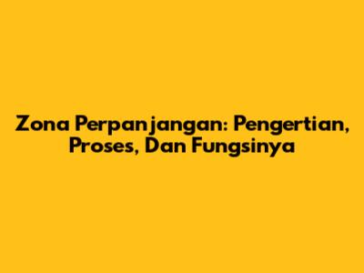 Zona Perpanjangan: Pengertian, Proses, Dan Fungsinya